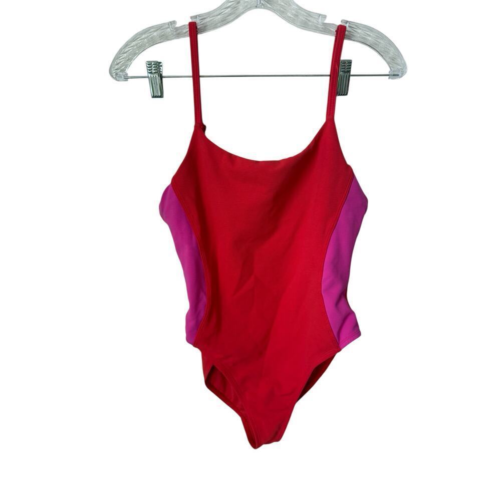 WILO The Label Colorblock Ribbed One Piece Swimsuit Size Medium
